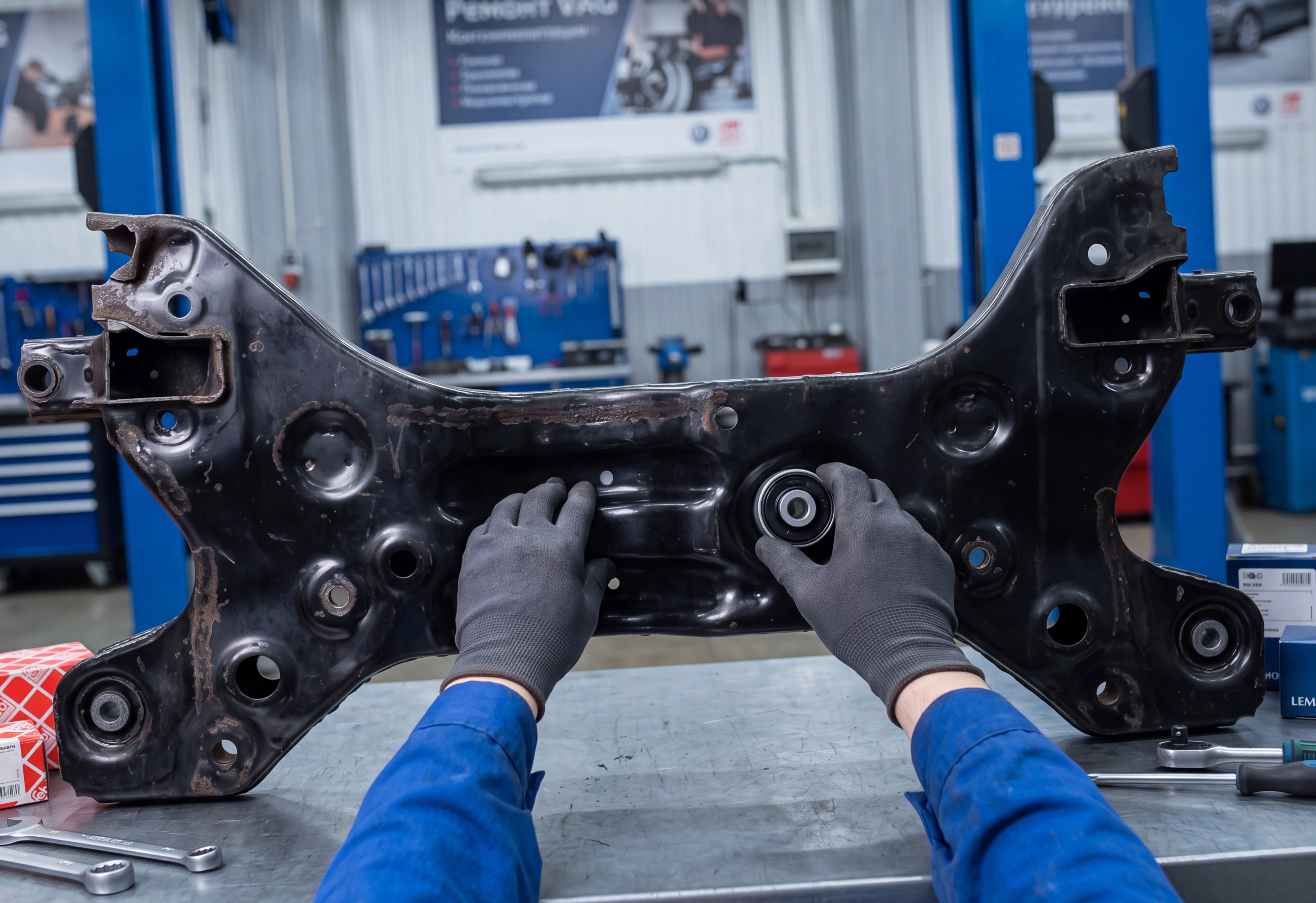 Замена подрамника Volkswagen Polo