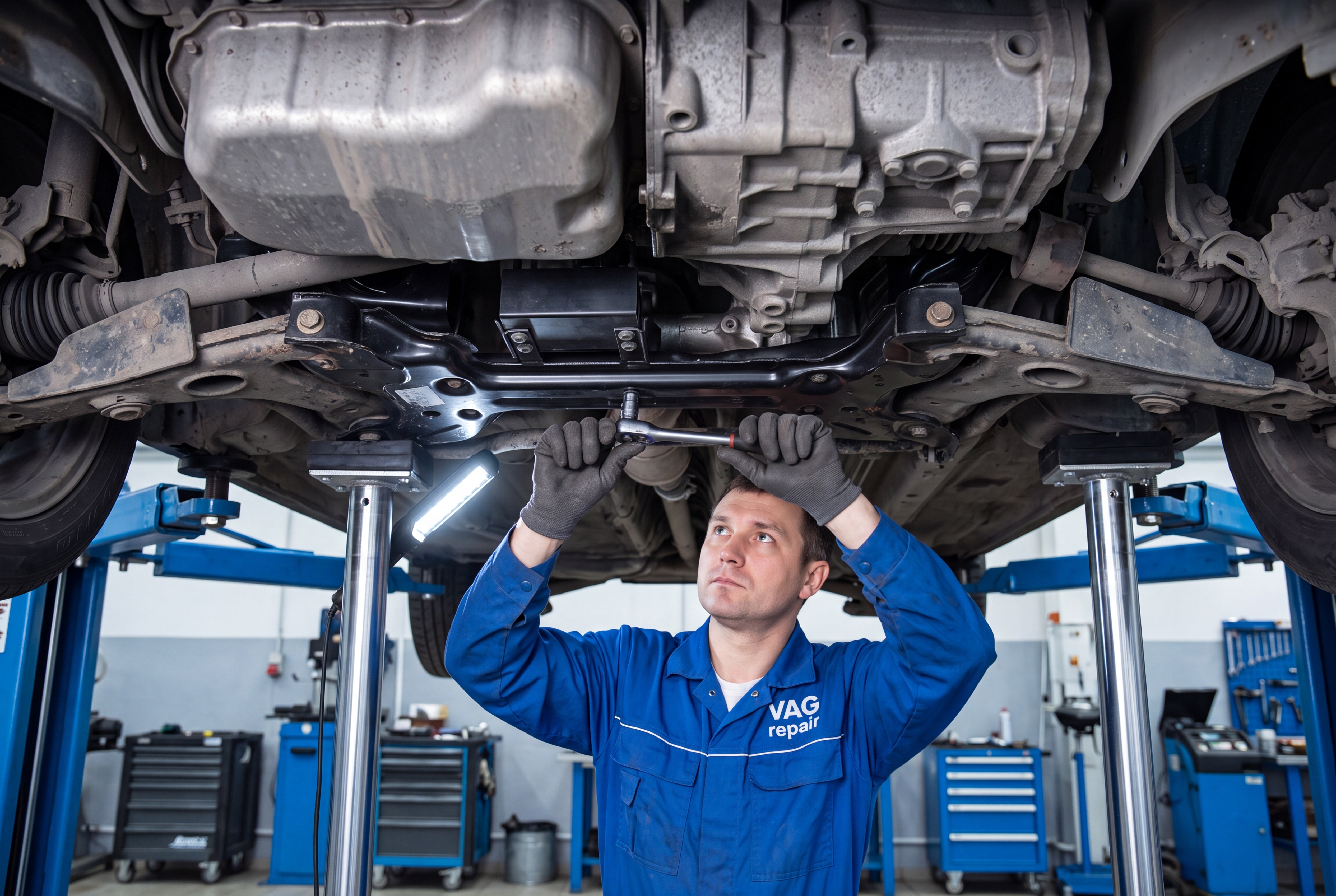 Процесс замены опоры двигателя на автомобиле Volkswagen Polo