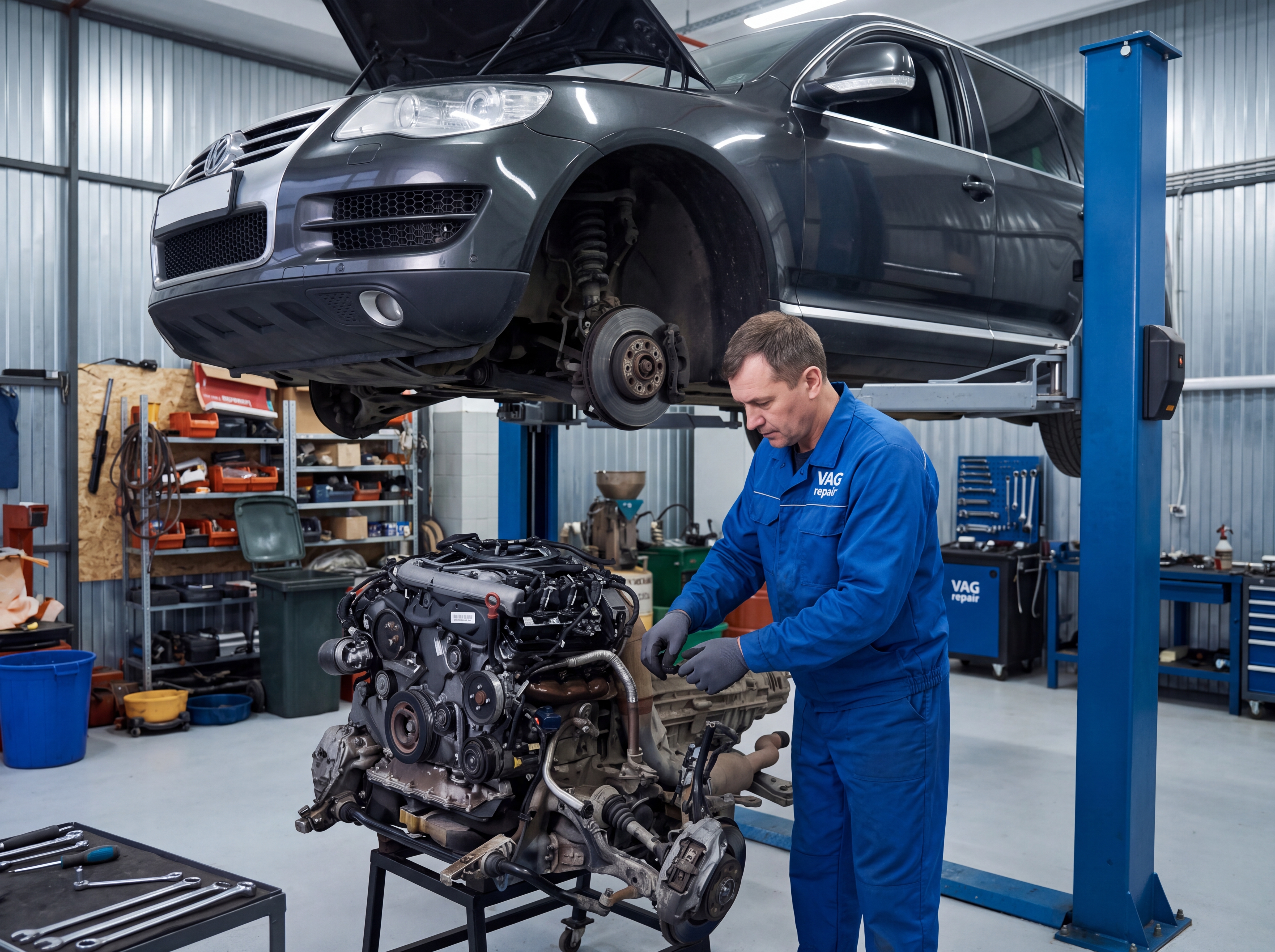 Замена двигателя Volkswagen Touareg