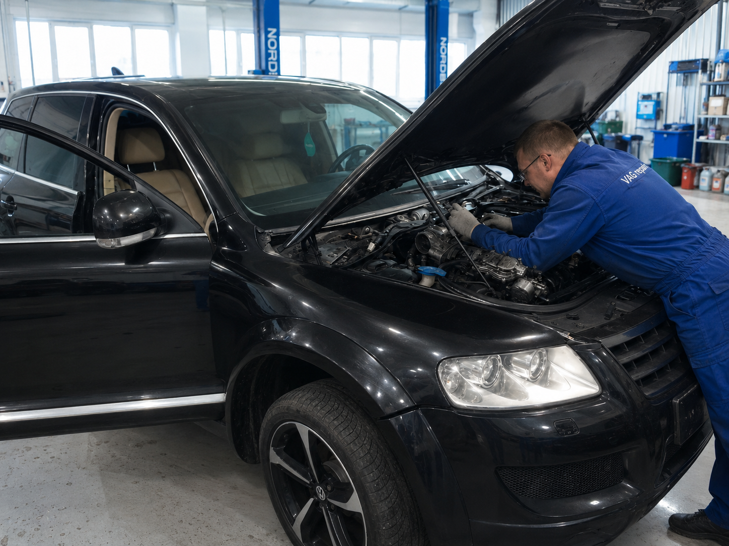 Замена датчика распредвала Volkswagen Touareg