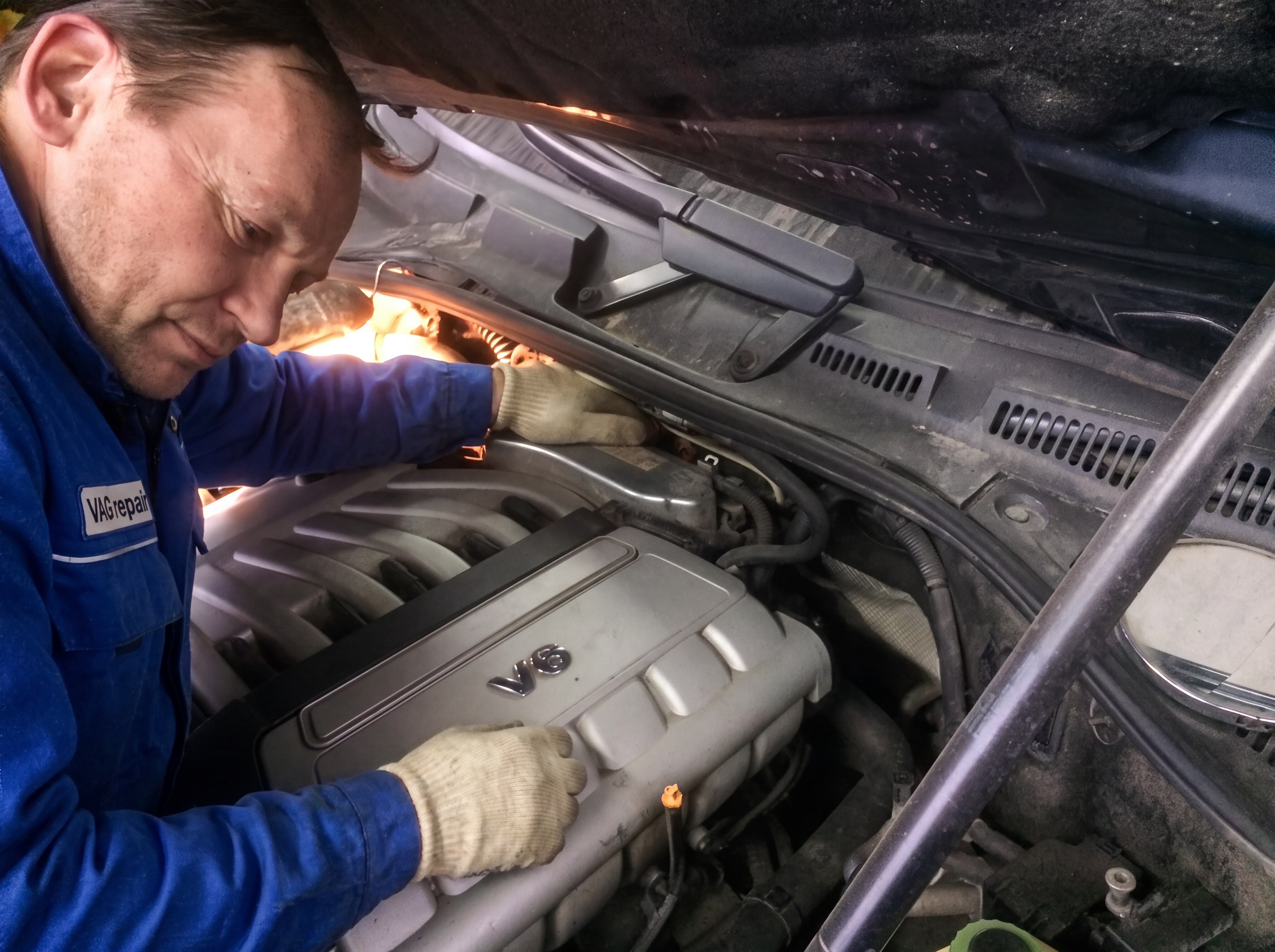 Замена датчика распредвала Volkswagen Touareg