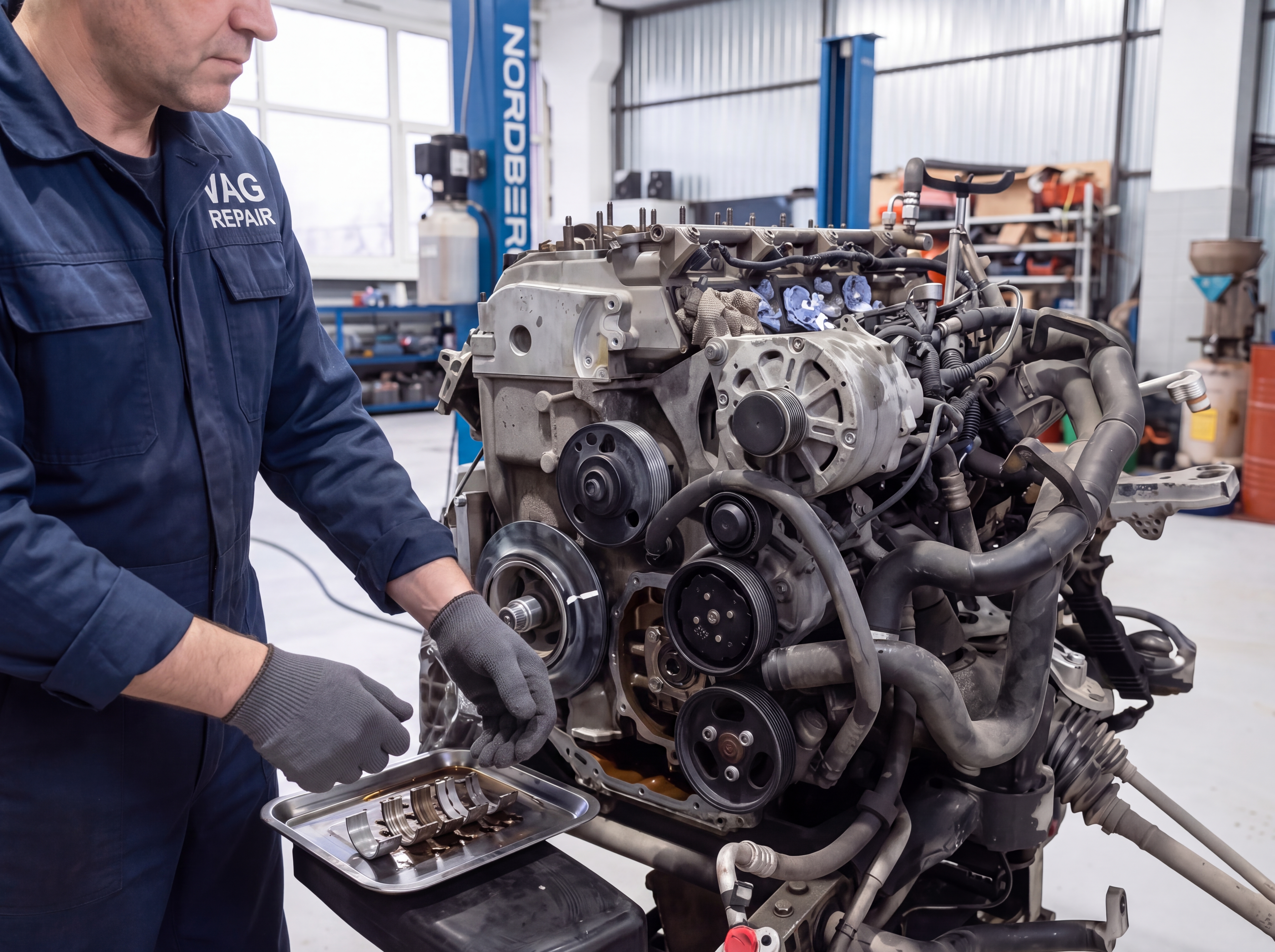 Замена вкладышей коренных и шатунных Volkswagen Touareg